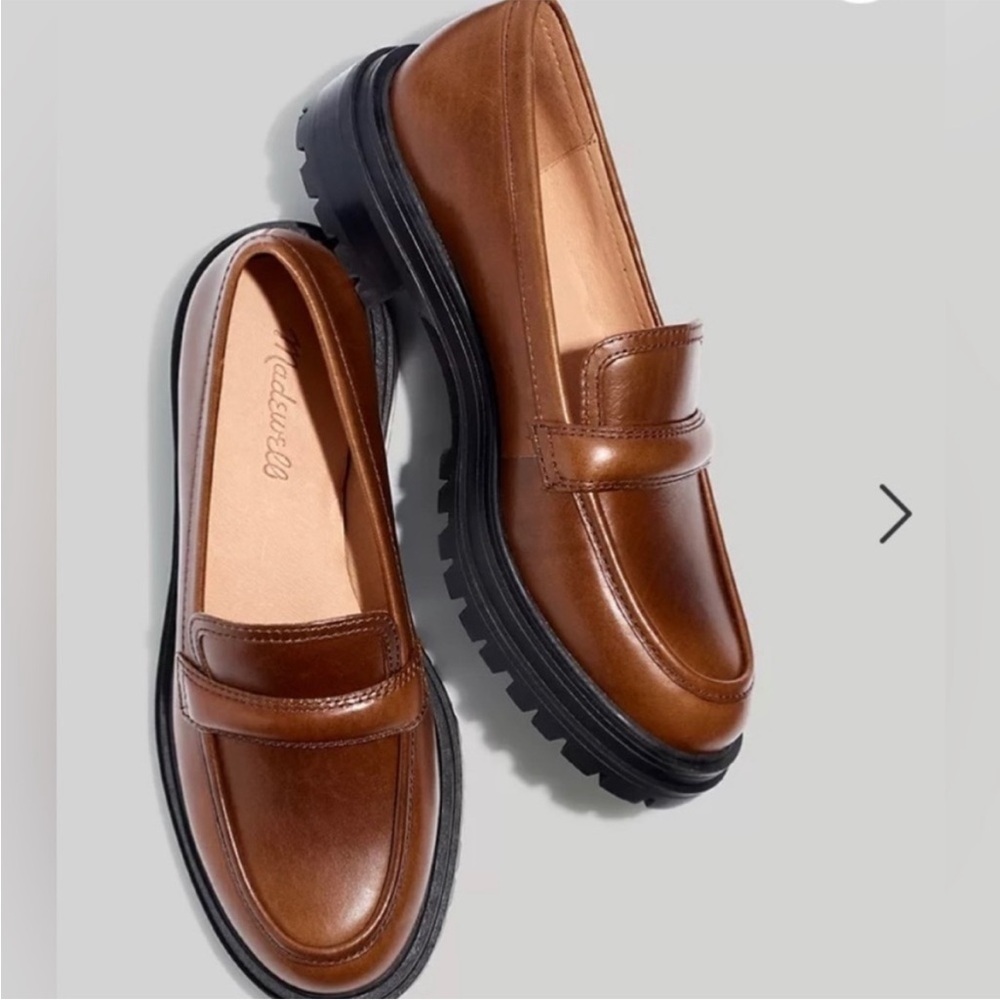 Madewell the Bradley leather lug sole loafers